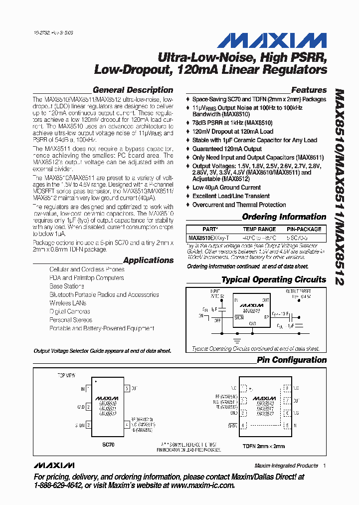 MAX8512EXKT_5080027.PDF Datasheet
