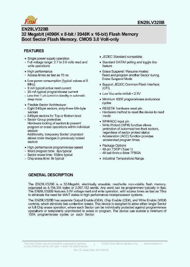 EN29LV320BT-70BIP_5079069.PDF Datasheet