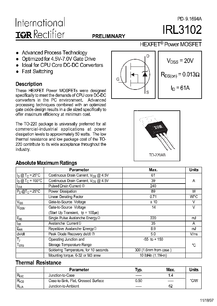 IRL3102_5080030.PDF Datasheet