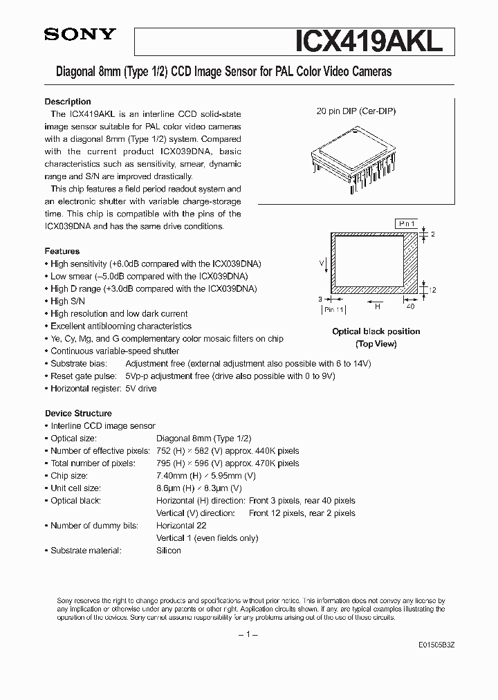 ICX419AKL_5081475.PDF Datasheet