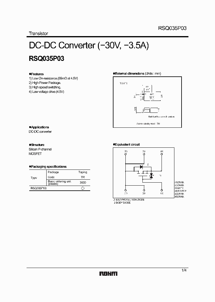 RSQ035P03_5084710.PDF Datasheet