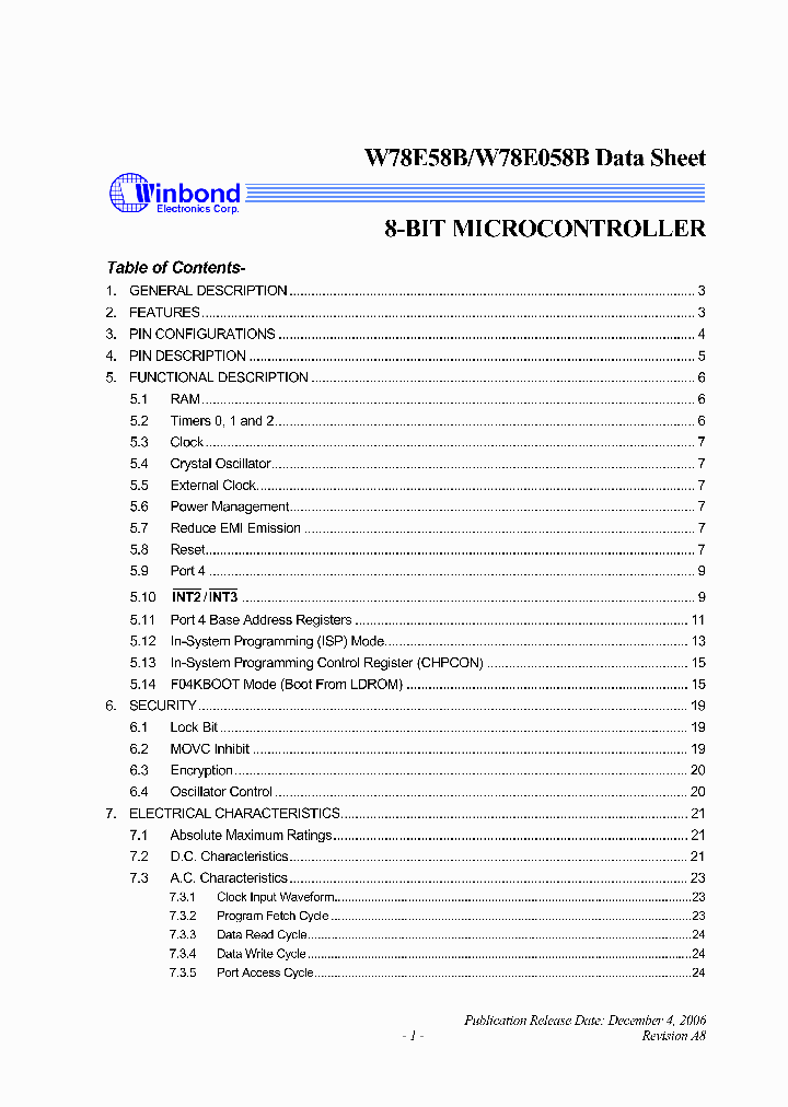 W78E058B40PL_5090177.PDF Datasheet