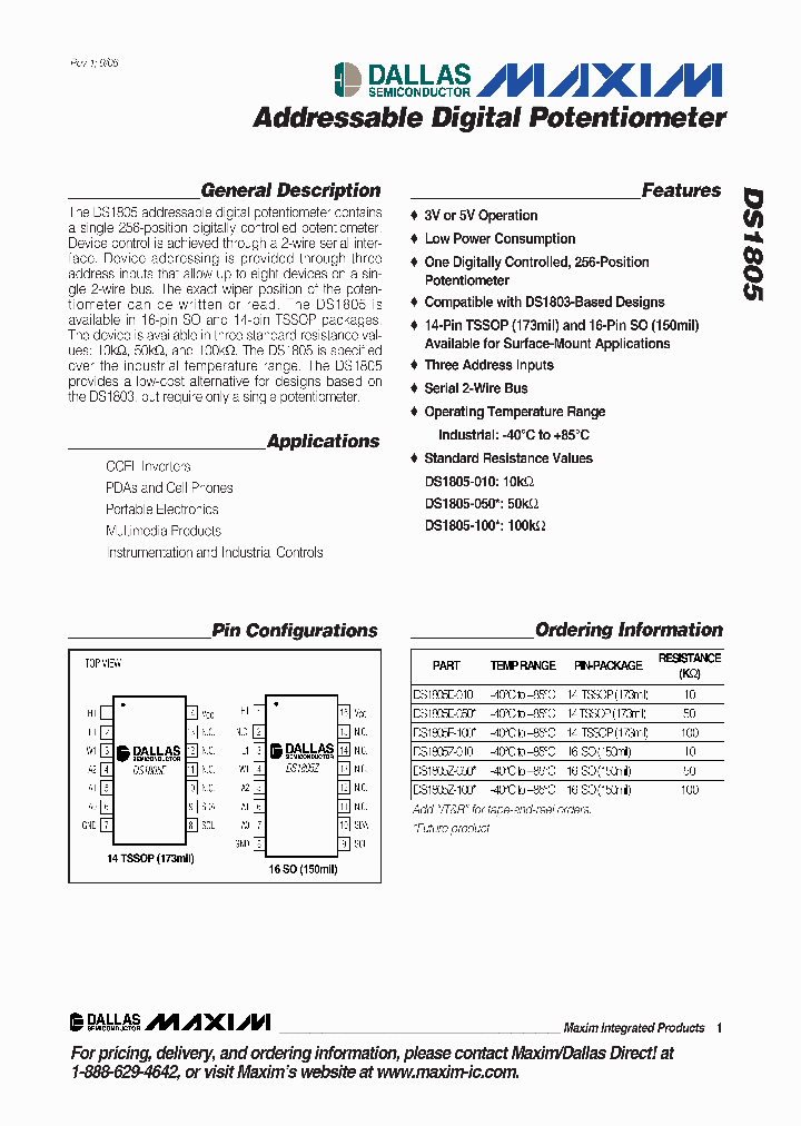 DS1805E-010TAMPR_5096331.PDF Datasheet