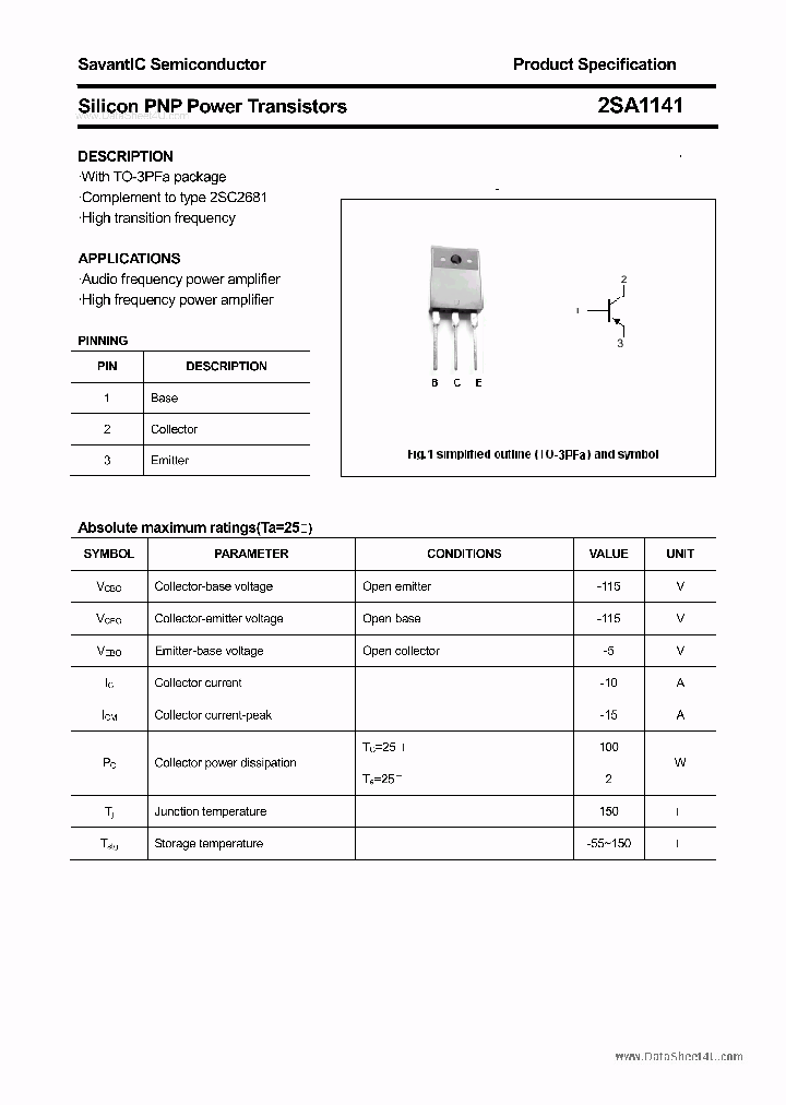 2SA1141_5094840.PDF Datasheet