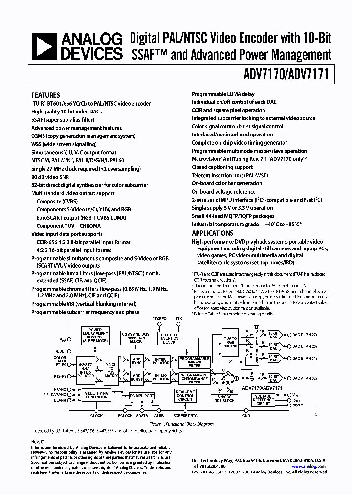 ADV7171KSUZ-REEL_5098407.PDF Datasheet