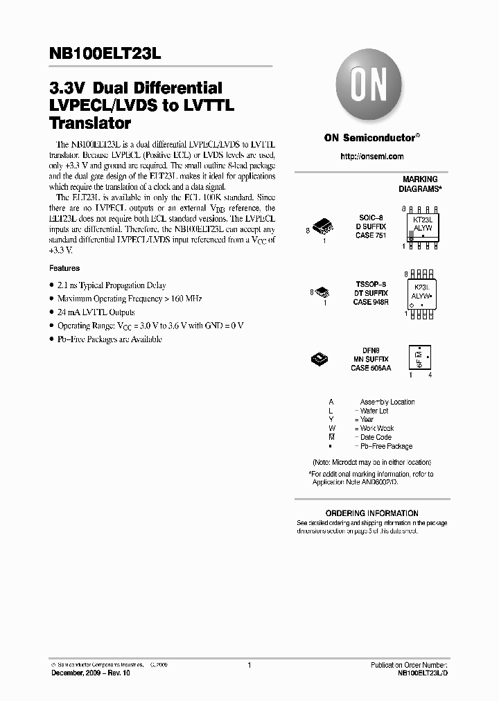 NB100ELT23LDR2G_5095830.PDF Datasheet
