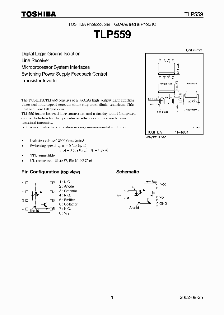 TLP559_5097090.PDF Datasheet