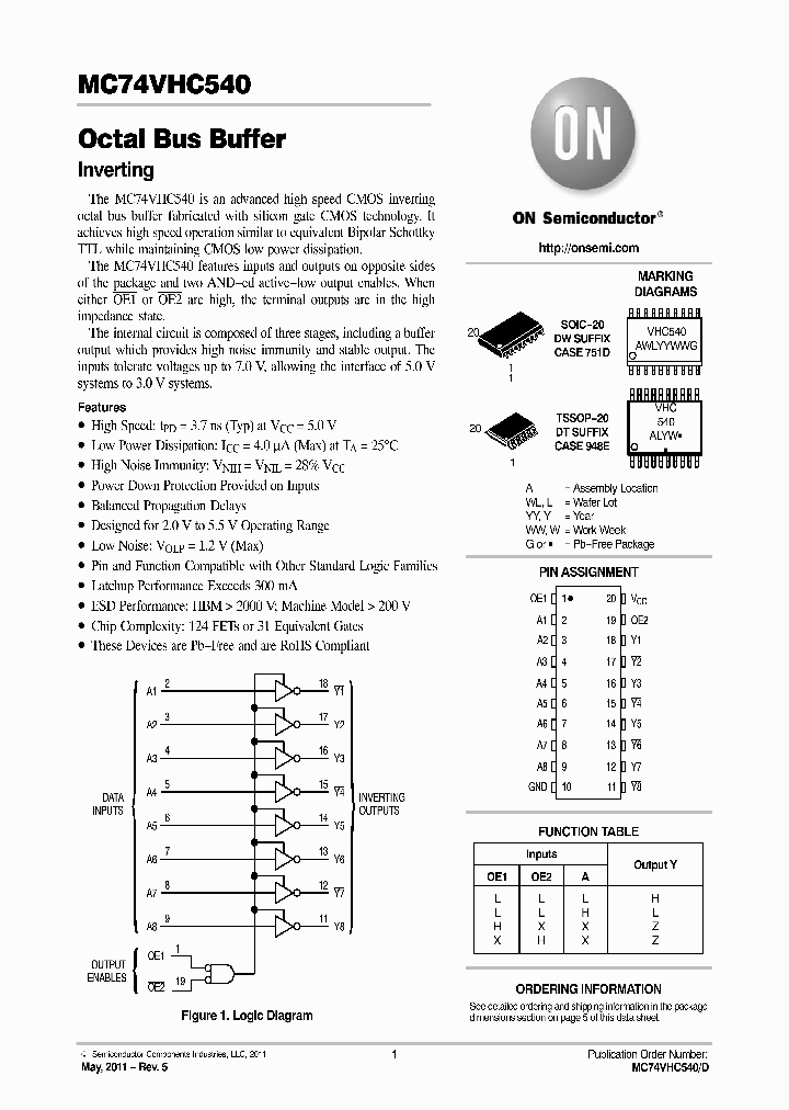 MC74VHC540DTR2G_5101879.PDF Datasheet