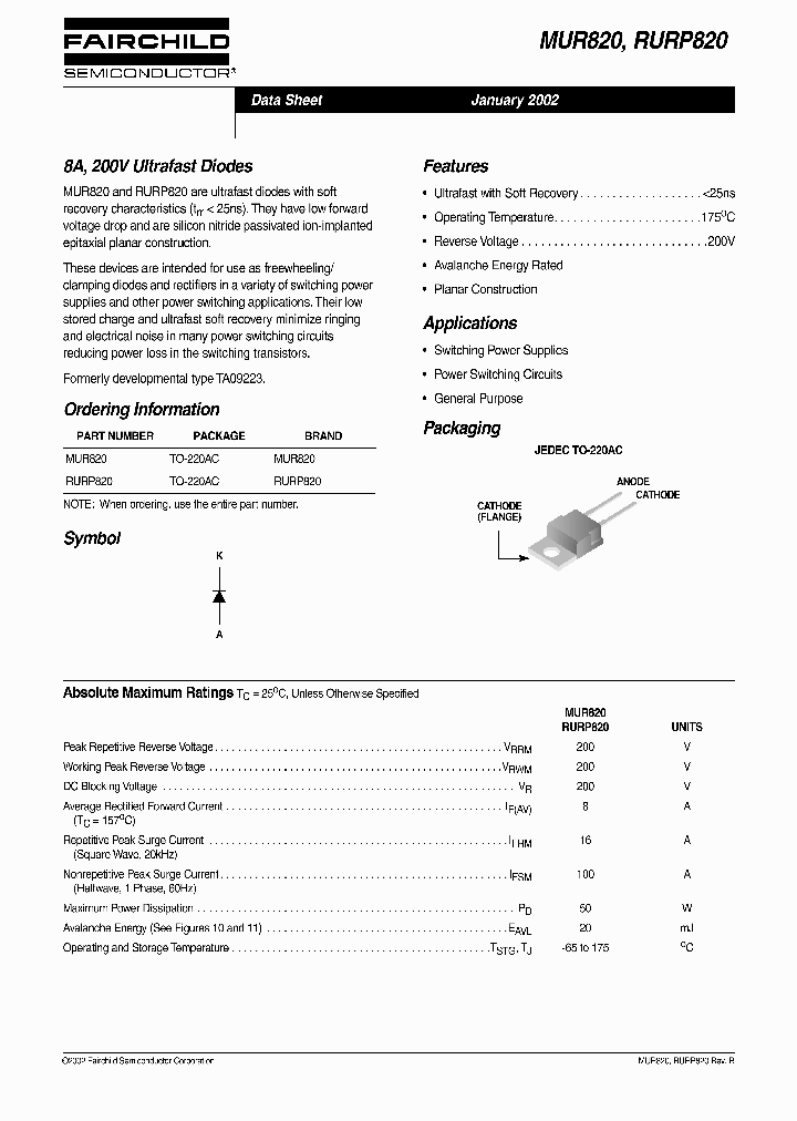 MUR820_5102942.PDF Datasheet