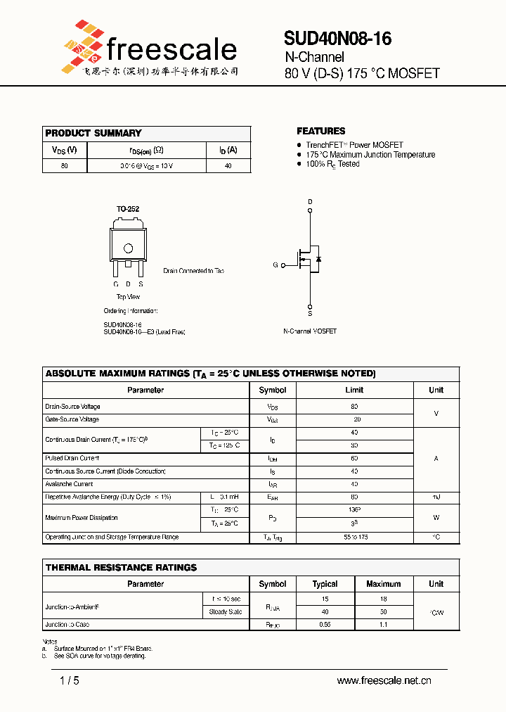 SUD40N08-16_5103862.PDF Datasheet