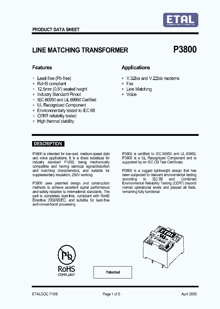 P3800_5105622.PDF Datasheet