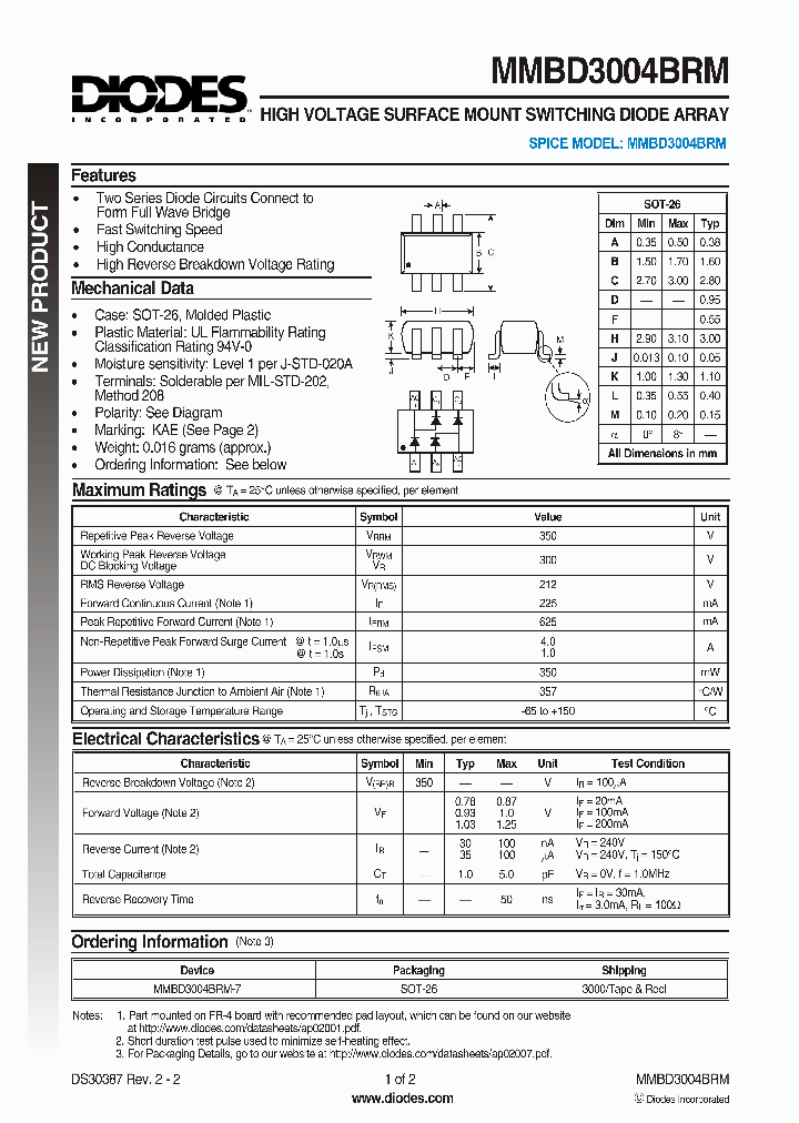 MMBD3004BRM_5109946.PDF Datasheet