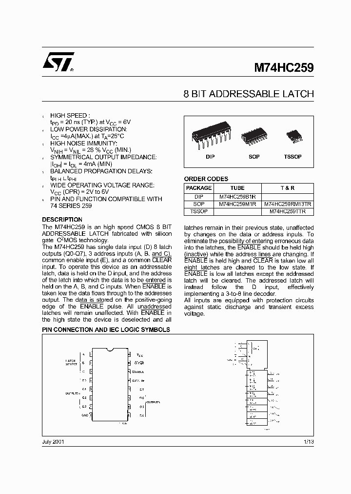 M74HC259B1R_5110831.PDF Datasheet