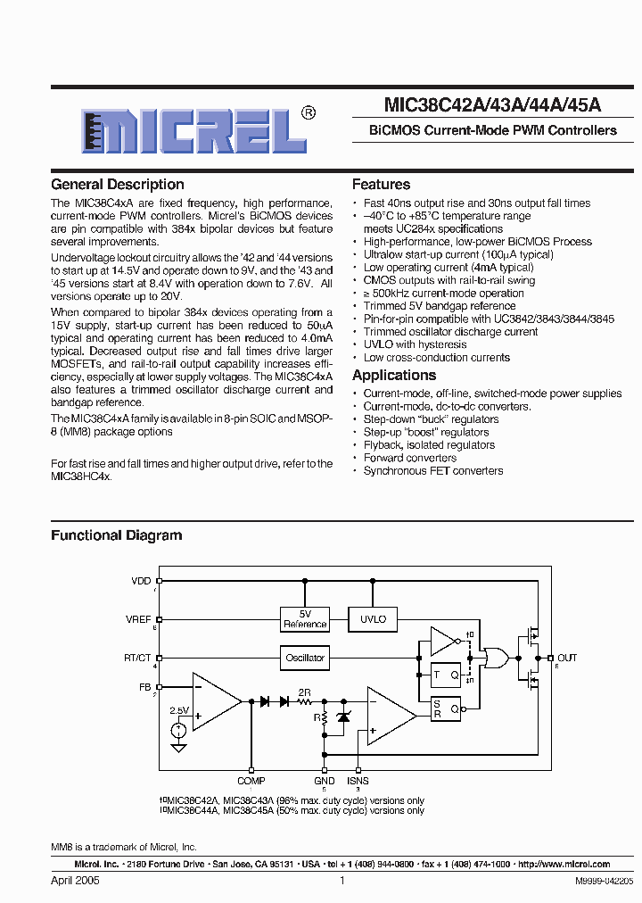 MIC38C43AYM_5112889.PDF Datasheet