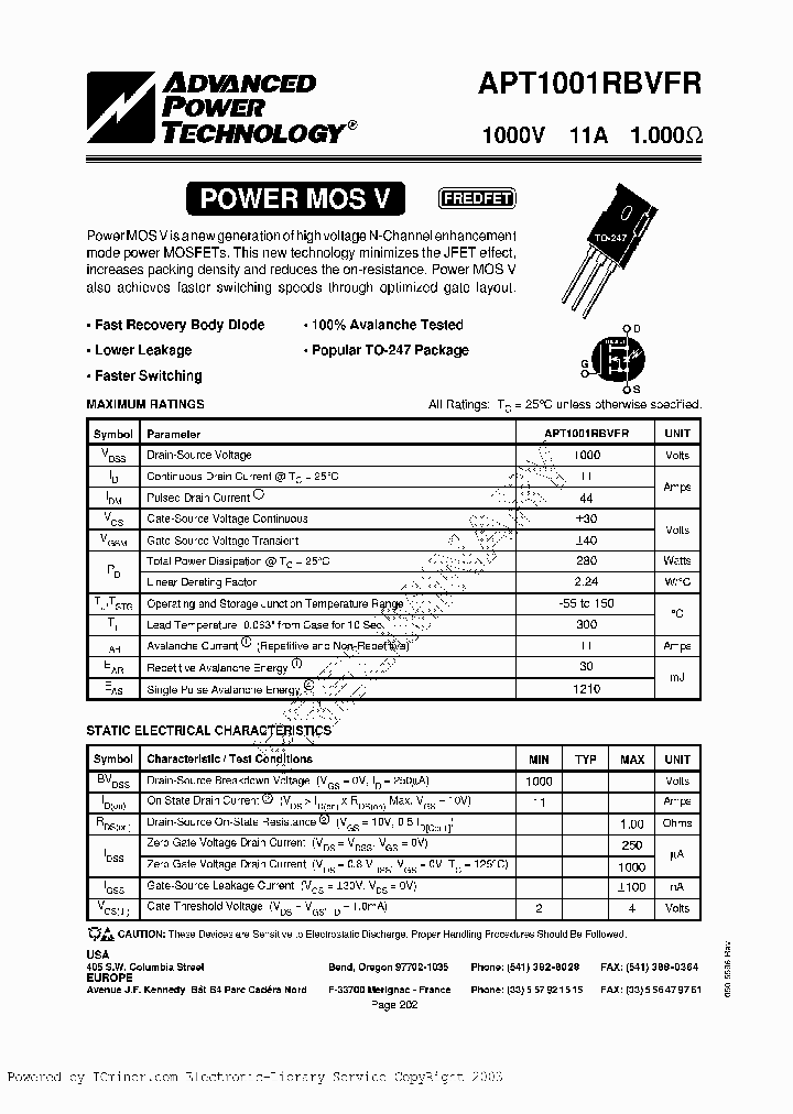 APT1001RBVFR_5114360.PDF Datasheet