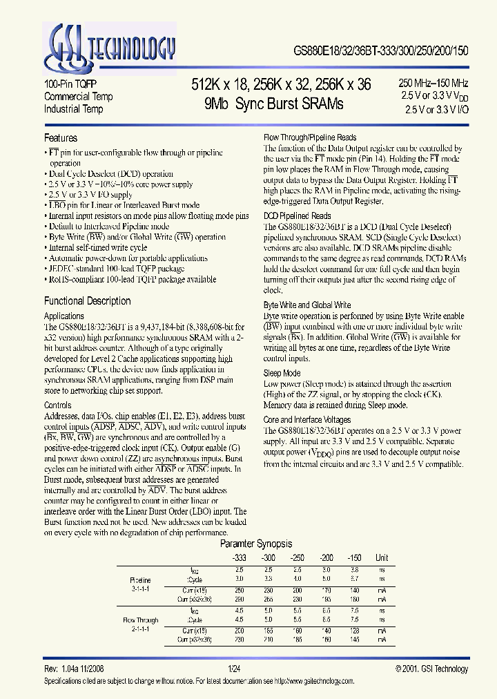 GS880E32BT-250I_5118168.PDF Datasheet