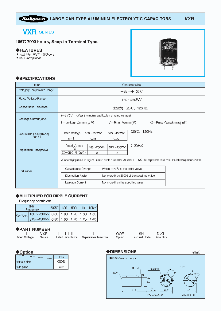 180VXR1000M25X50_5119931.PDF Datasheet