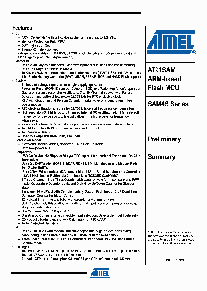 ATSAM4SD16BA-MU_5127914.PDF Datasheet