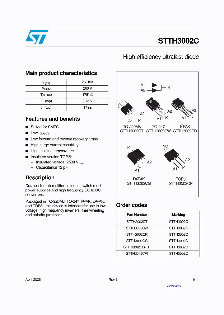 STTH3002C_5129809.PDF Datasheet