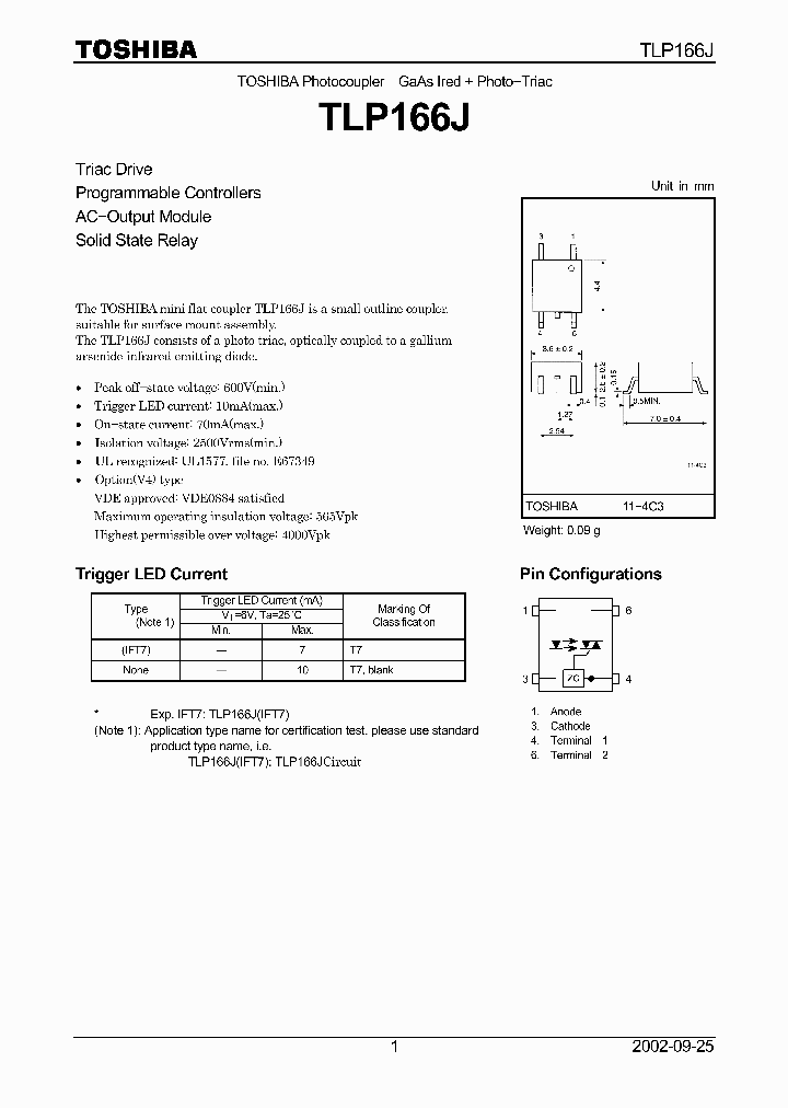 TLP166J_5128788.PDF Datasheet