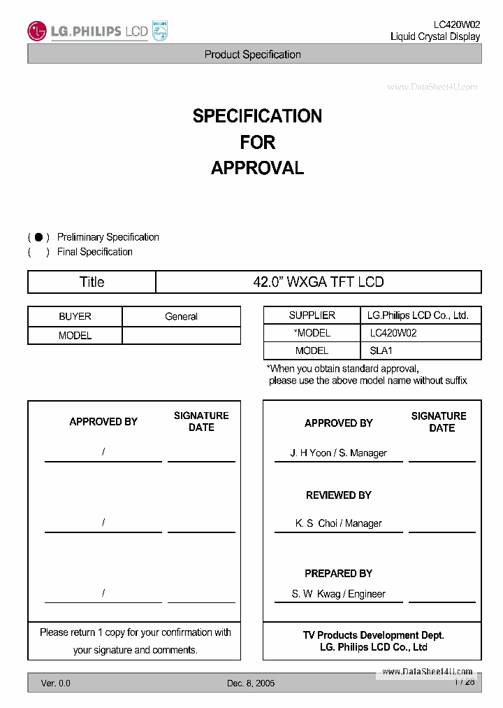 LC420W02-SLA1_5131120.PDF Datasheet