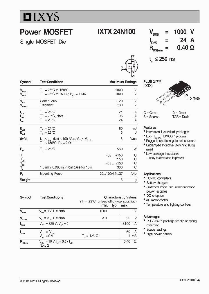 IXTX24N100_5132042.PDF Datasheet