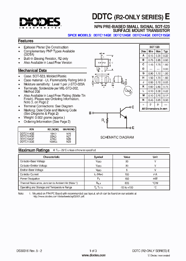 DDTC124GE_5132332.PDF Datasheet