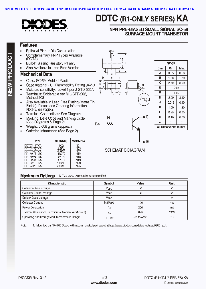 DDTC124TKA_5132340.PDF Datasheet