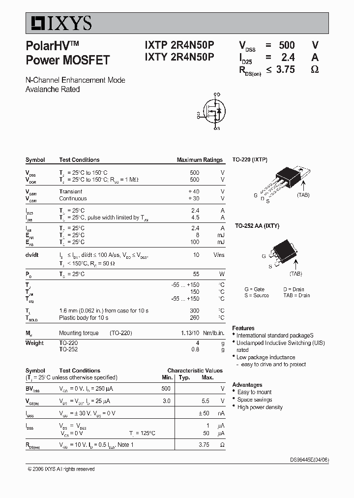 IXTY2R4N50P_5133164.PDF Datasheet