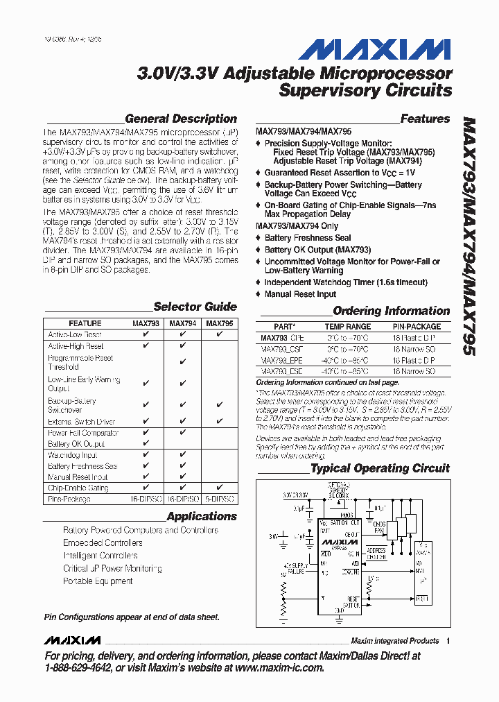 MAX795SESA_5137093.PDF Datasheet