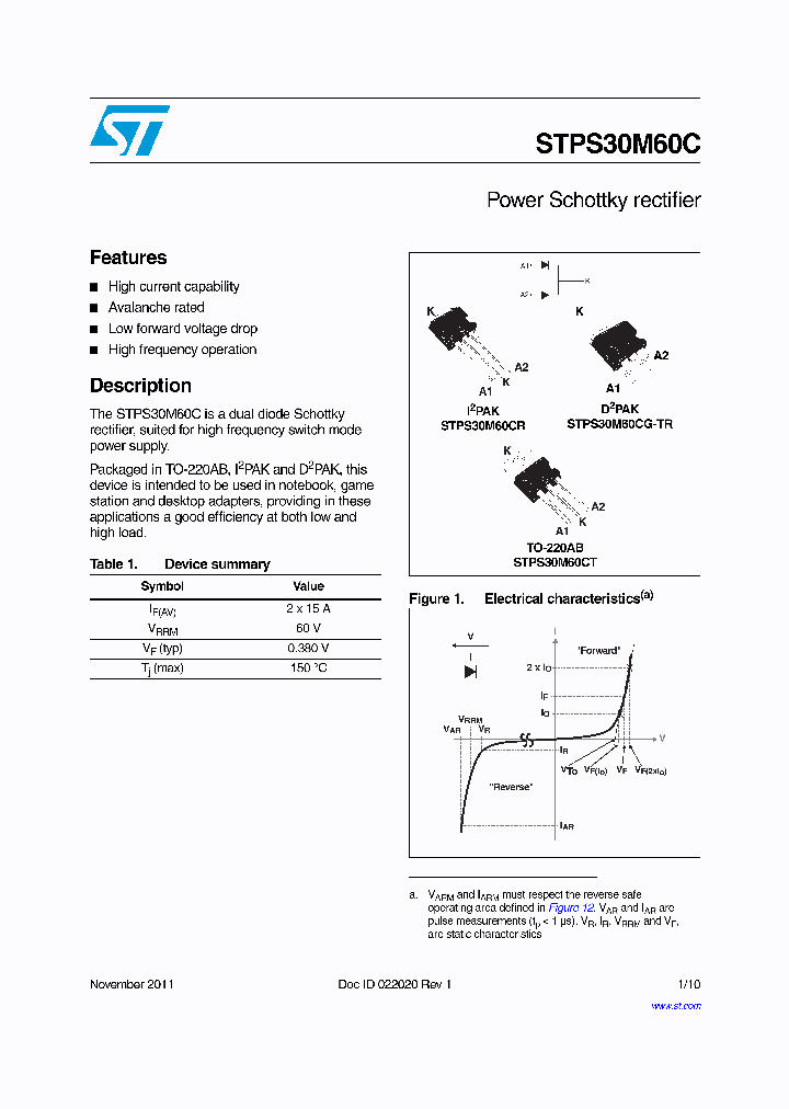 STPS30M60C_5141261.PDF Datasheet