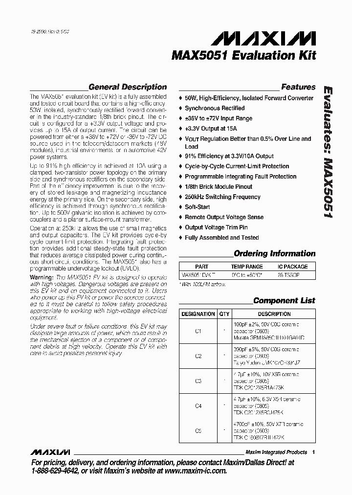 MAX5051EVKIT_5146444.PDF Datasheet