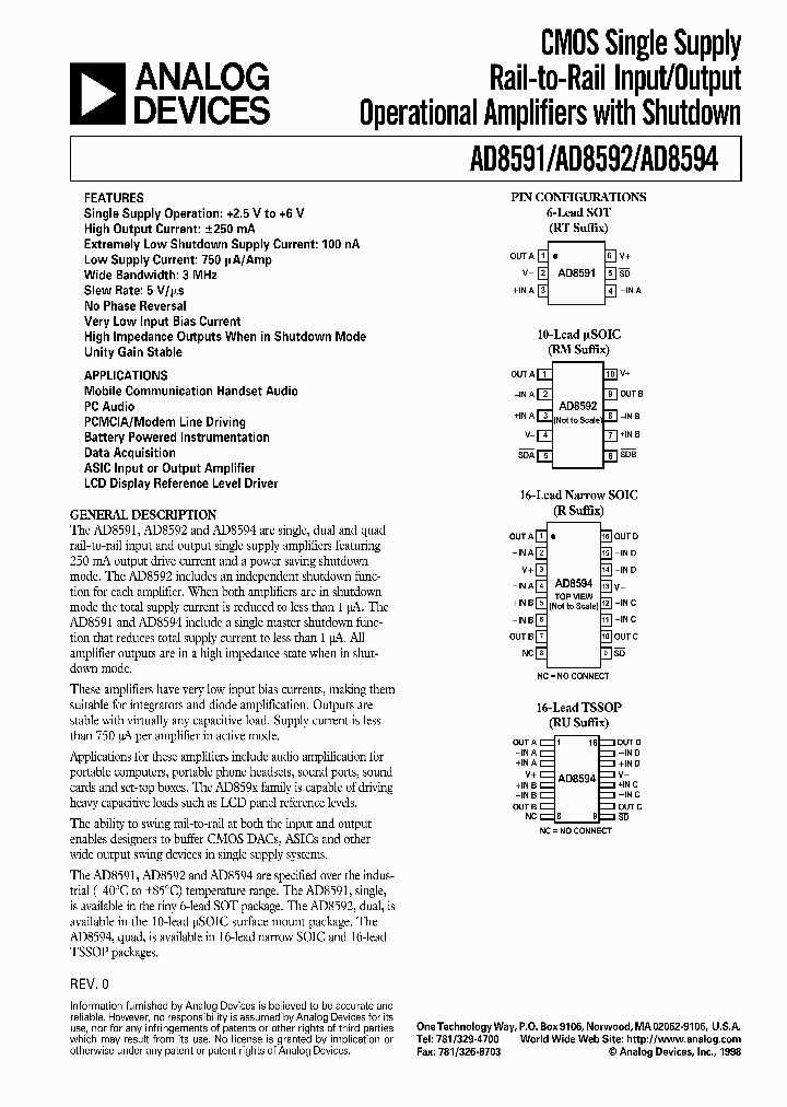 AD8592_5153753.PDF Datasheet