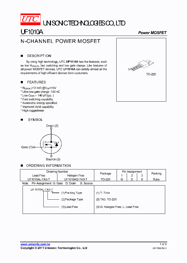 UF1010AL-TA3-T_5153139.PDF Datasheet
