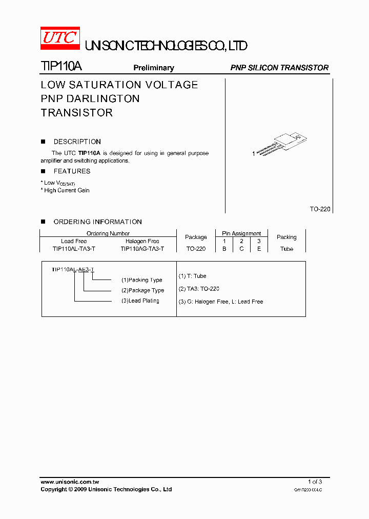 TIP110AL-TA3-T_5153141.PDF Datasheet