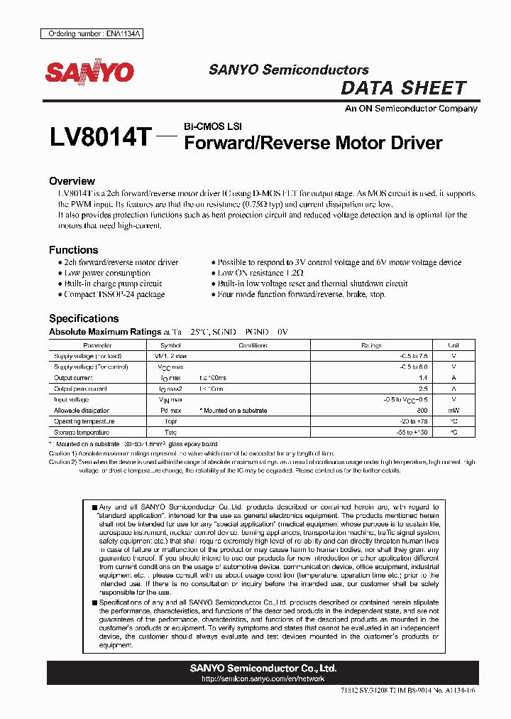 LV8014T09_5160800.PDF Datasheet