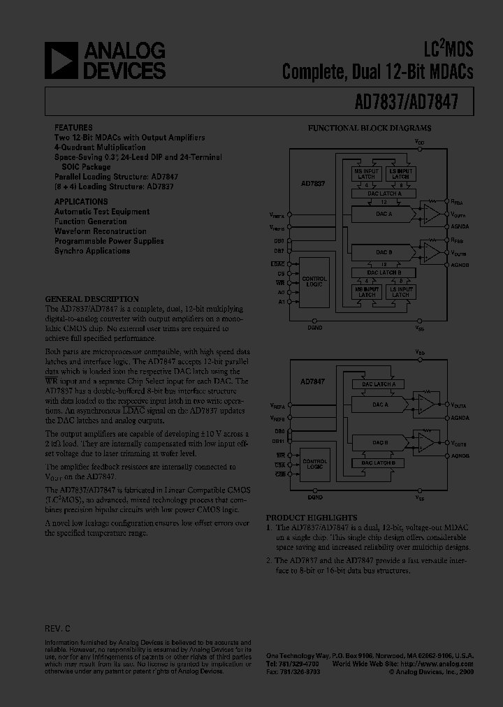AD7847ANZ_5162782.PDF Datasheet