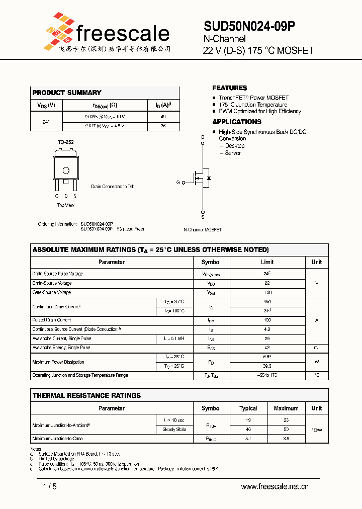 SUD50N024-09P_5163412.PDF Datasheet