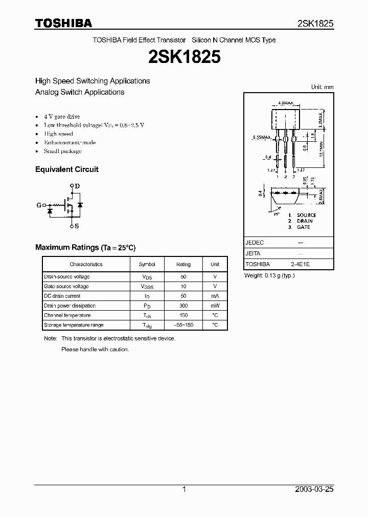 2SK1825_5160012.PDF Datasheet