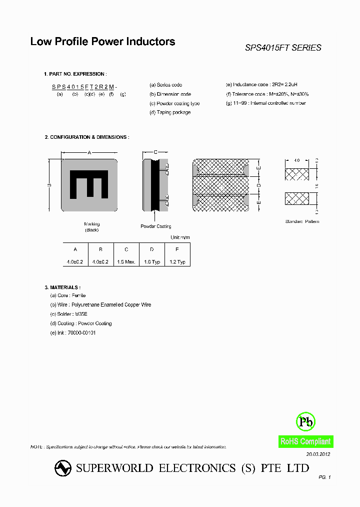 SPS4015FT150M_5167274.PDF Datasheet