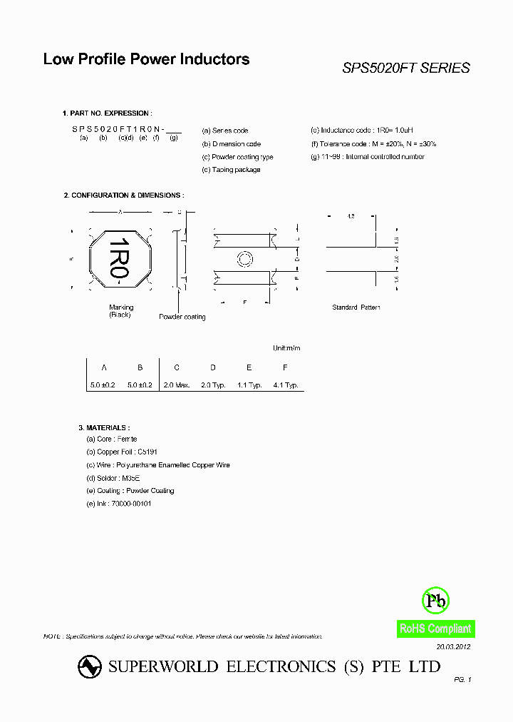 SPS5020FT150M_5167276.PDF Datasheet