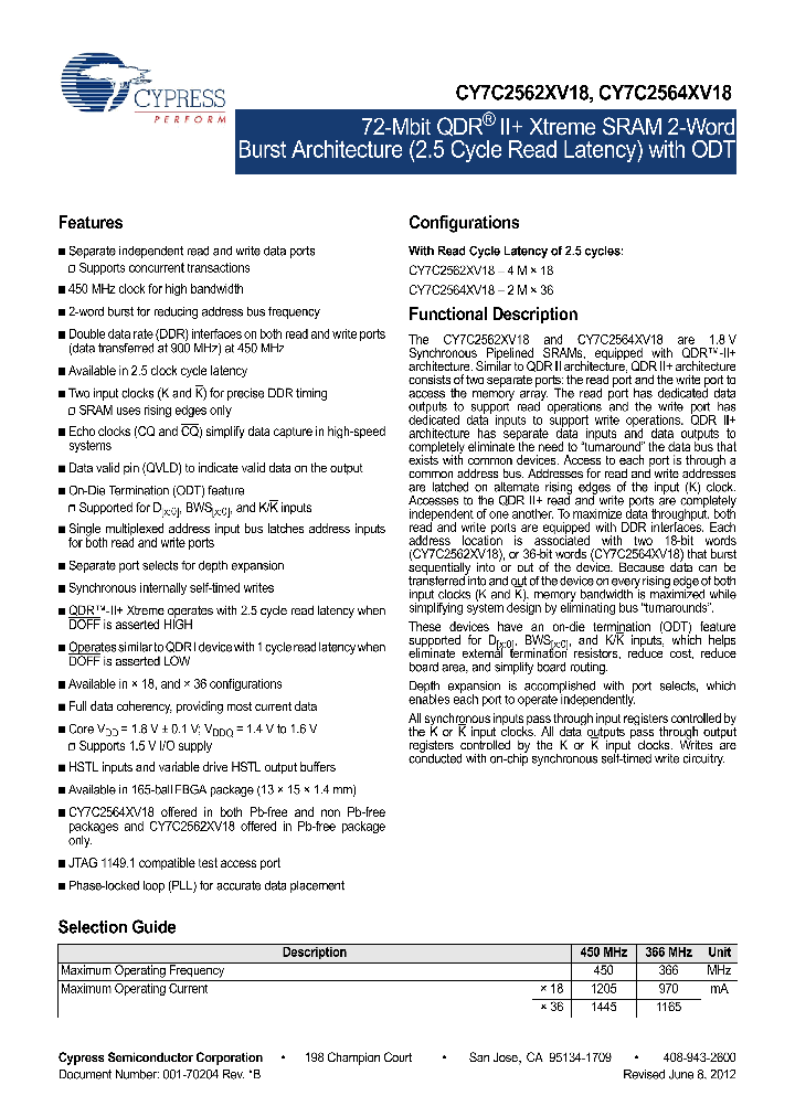CY7C2562XV18_5170401.PDF Datasheet