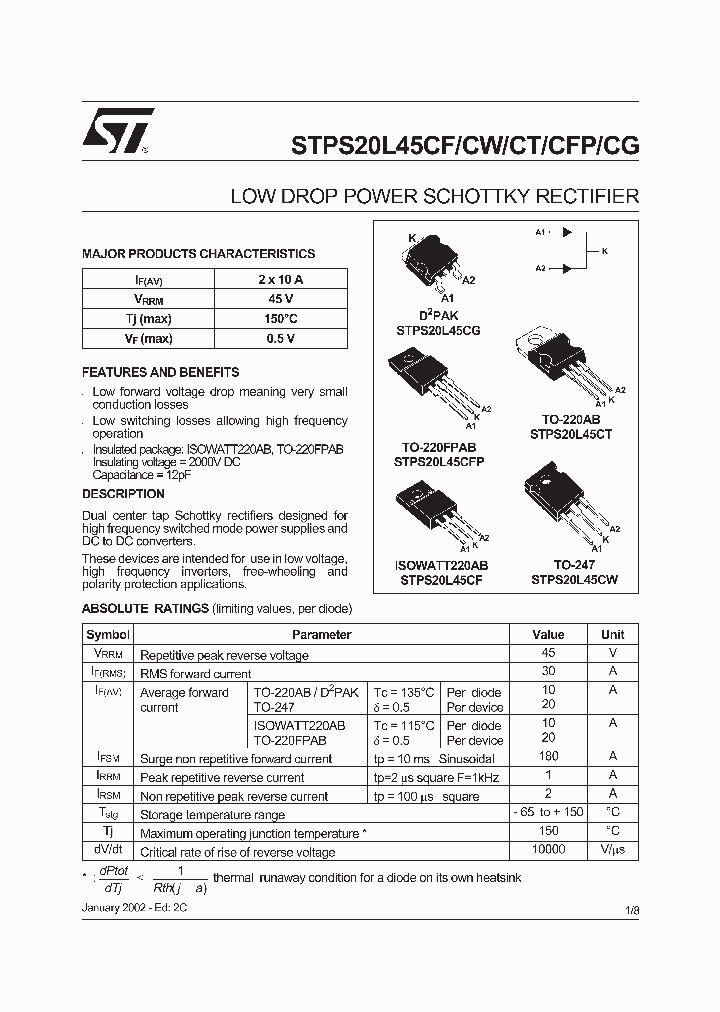 STPS20L45CF_5174734.PDF Datasheet
