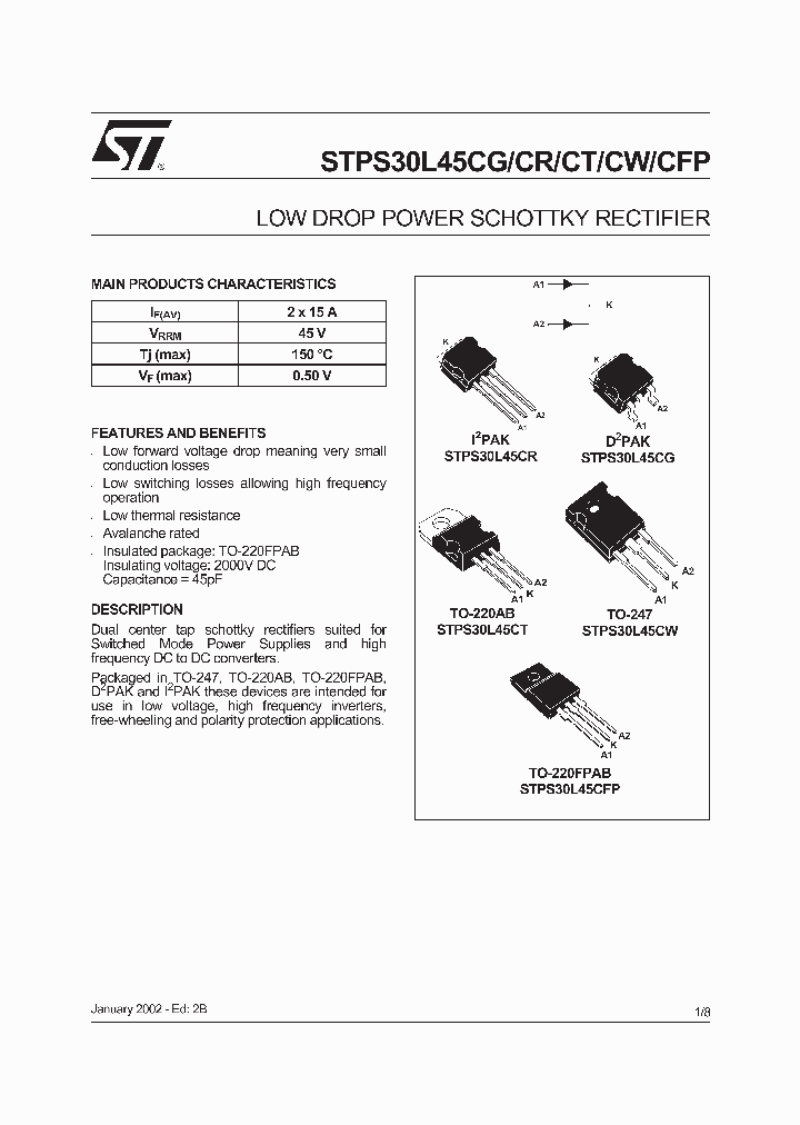 STPS30L45CFP_5174740.PDF Datasheet