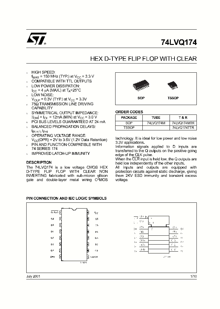 74LVQ174TTR_5173101.PDF Datasheet