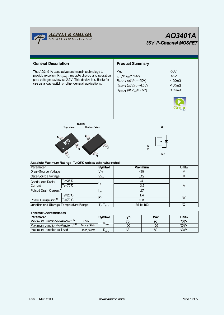 AO3401A11_5176393.PDF Datasheet