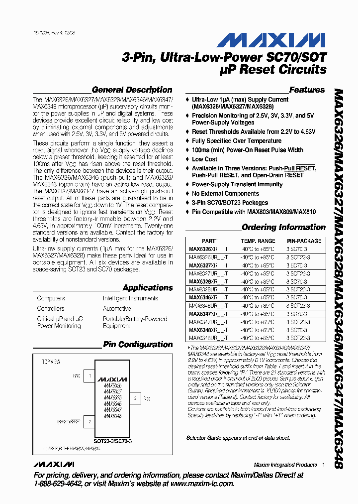 MAX6328UR23T_5176700.PDF Datasheet