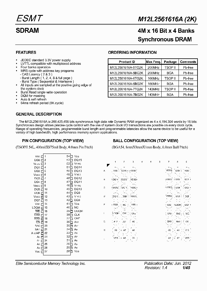 M12L2561616A-5BG2K_5186266.PDF Datasheet