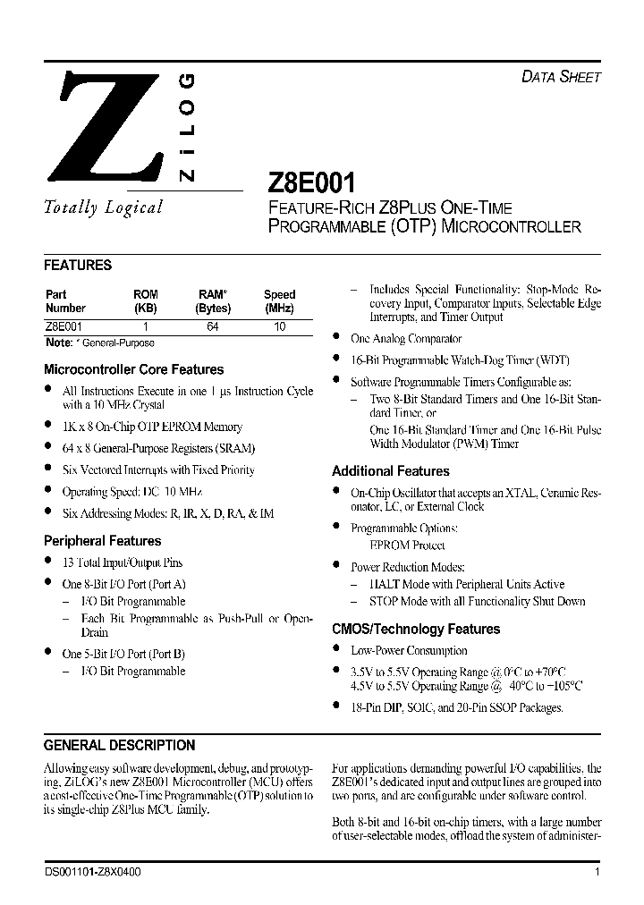 Z8E00110SSC_5187024.PDF Datasheet