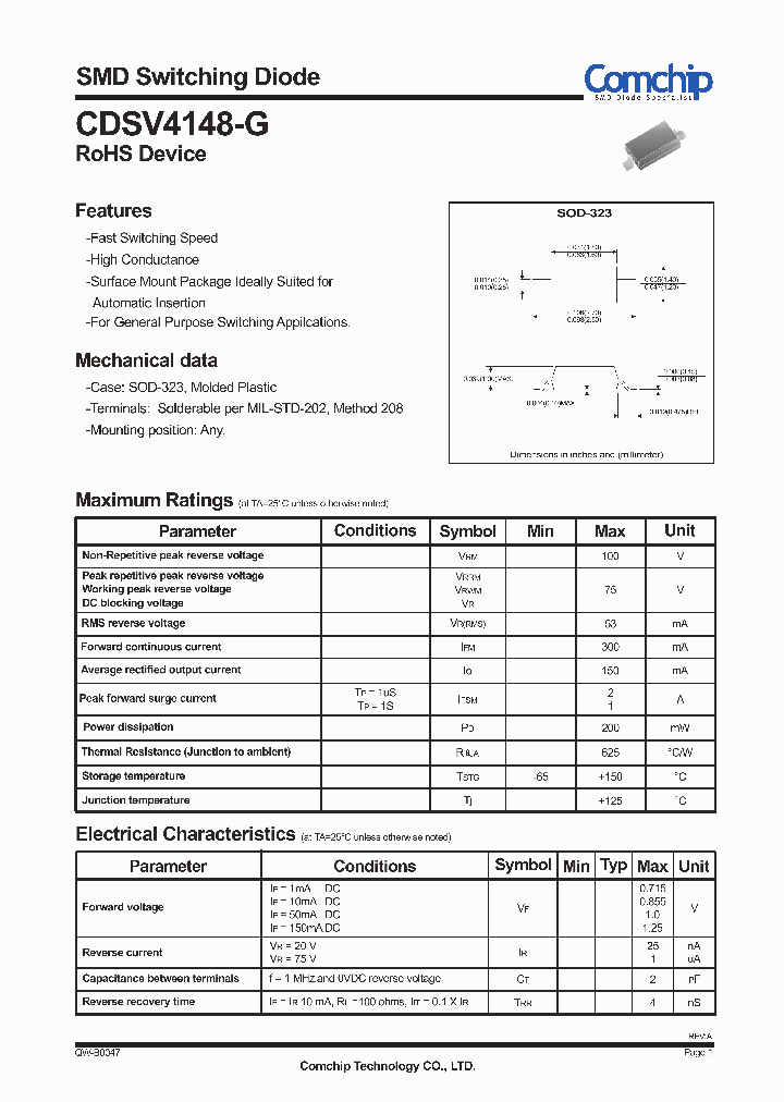 CDSV4148-G12_5187345.PDF Datasheet